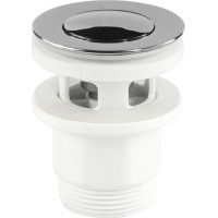 Umývadlová stojanková batéria SONÁTA s click/clack zátkou s prepadom - chrómová