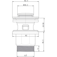 Umývadlová stojanková batéria SONÁTA s click/clack zátkou s prepadom - chrómová