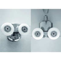 Štvrťkruhový sprchovací kút KORA 90x90 cm - biely ALU/sklo Grape + SMC vanička