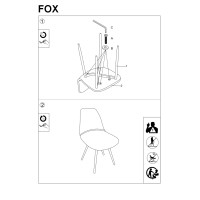 Jedálenská stolička FOX - biela/sivá