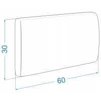 Čalúnený panel na stenu TRINITY - 60x30 cm (viac farieb)