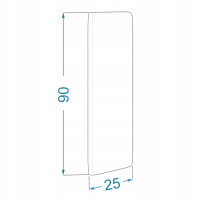 Čalúnený panel na stenu TRINITY - 90x25 cm (viac farieb)