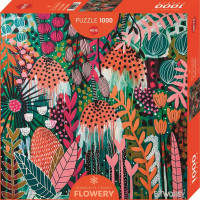 HEYE Štvorcové puzzle Flowery: Rubínový svit slnka 1000 dielikov