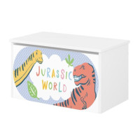 Detská truhla na hračky Jurský svet - Farební dinosaury