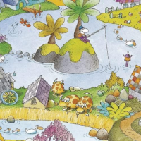 HEYE Puzzle Cartoon Classics: Idylka pri jazere 1000 dielikov