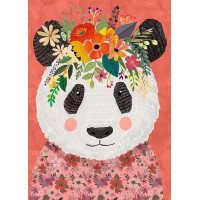 HEYE Puzzle Floral Friends: Maznavá panda 1000 dielikov