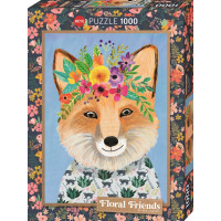 HEYE Puzzle Floral Friends: Priateľská líška 1000 dielikov