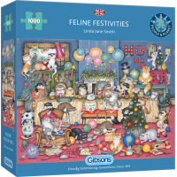 GIBSONS Puzzle Mačacie sviatky 1000 dielikov