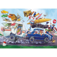 HEYE Puzzle Cartoon Classics: Odchod na dovolenku! 500 dielikov