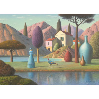 HEYE Puzzle Timeless: Dáma v modrom 1000 dielikov