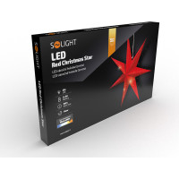 LED vianočná závesná hviezda 60 cm - 20 LED - červená