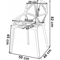 Jedálenská stolička VECTOR - čierna