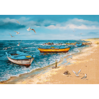 CASTORLAND Puzzle Art Collection: Ráno na morskom pobreží 500 dielikov
