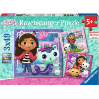 RAVENSBURGER Puzzle Gábinin kúzelný domček 3x49 dielikov