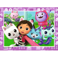 RAVENSBURGER Puzzle Gábinin kúzelný domček 4v1 (12, 16, 20, 24 dielikov)