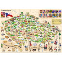 Popular Puzzle Mapa Českej republiky 160 dielikov