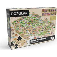 Popular Puzzle Mapa Českej republiky 160 dielikov