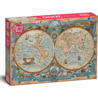 CHERRY PAZZI Puzzle Mapa sveta Veľkých objavov 2000 dielikov