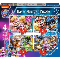 RAVENSBURGER Puzzle Tlapková patrola vo veľkofilme 4v1 (12, 16, 20, 24 dielikov)