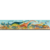 JANOD Panoramatické puzzle v kufríku Dinosaury 100 dielikov