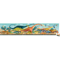 JANOD Panoramatické puzzle v kufríku Dinosaury 100 dielikov