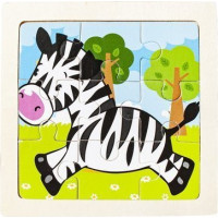 Drevené puzzle - Zvieratká - 4 kusy