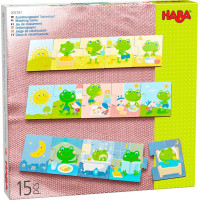 HABA Drevené puzzle Žabiakov deň 3x5 dielikov