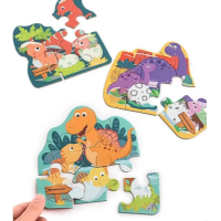 TOP BRIGHT Puzzle Dinosaurie vajcia 3x6 dielikov