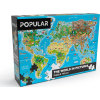 POPULAR Puzzle Mapa sveta v angličtine 160 dielikov