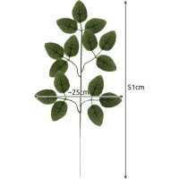 Umelé dekoračné listy 47 cm - súprava 12 ks