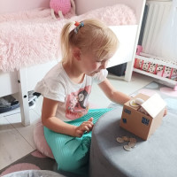 Detská pokladnička - Mačička v krabici