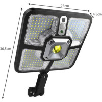 Solárna vonkajšia lampa 220 LED s PIR čidlom pohybu/súmraku