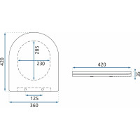 Duroplast WC sedátko REA CARLO Flat - softclose - čierne matné