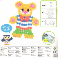 PLAYBOX Zažehľovacie korálky Malá sada Macko XL 250ks