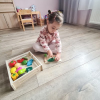 Drevená zelenina na krájanie