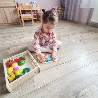Drevená zelenina na krájanie