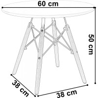 Konferenčný stolík Massimo 60 cm - biely