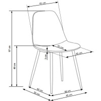 Jedálenská stolička VISLA - šedá