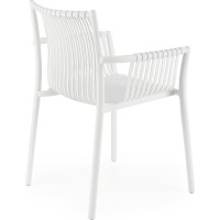 Záhradná plastová stolička HUGO - biela