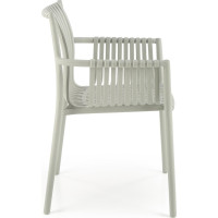 Záhradná plastová stolička HUGO - šedá
