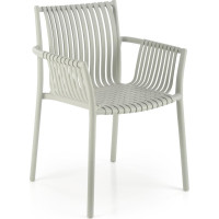 Záhradná plastová stolička HUGO - šedá