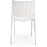 Záhradná plastová stolička NORA - biela