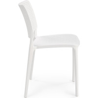 Záhradná plastová stolička NORA - biela
