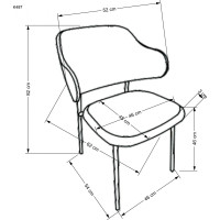 Jedálenská stolička DITA - svetlo šedá