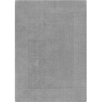 Kusový ručne tkaný koberec Tuscany Textured Wool Border Grey Marl