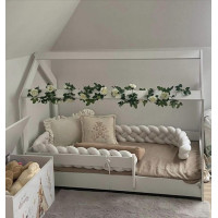 Detská domčeková posteľ s prístelkou LITTLE HOUSE - biela - 160x80 cm
