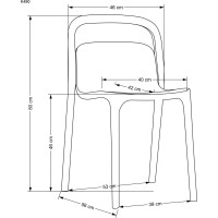 Záhradná plastová stolička REBEKA - biela
