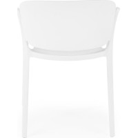 Záhradná plastová stolička SENTA - biela