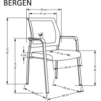 Kancelárska stolička BERGEN - čierna