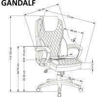 Kancelárska stolička GANDALF - čierna / sivá